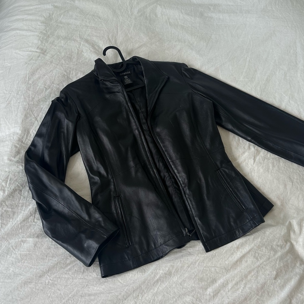 100% learher lining vintage women’s leather coat